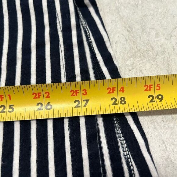 Chaps Ralph Lauren V Neck Navy Blue White Striped Nautical Top Women’s Size 2X - Picture 15 of 16